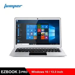 Джемпер EZBOOK 3 PRO 13,3 дюймов ноутбуки оконные рамы 10 Intel Apollo Lake N3450 6 ГБ оперативная память 128 eMMC тетрадь HDMI Двойной Wi Fi PC