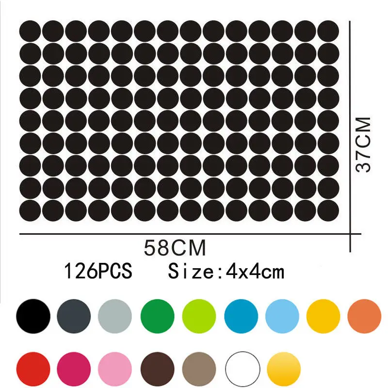

Cute Polka Dot DIY Removable Art Wall Stickers Home Bedroom Vinyl Decor 126PCS