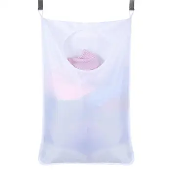 

Space Saver Bag Oxford Fabric Door Hanging Laundry Hamper Bag Storage Organizer for Closet Dorm Bedroom Bathroom (White)
