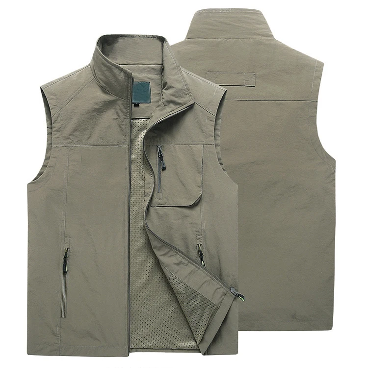 

Male vest Spring and summer fishing vest Outdoor recreation Outdoor sport Middle-aged and old age horseshoe Waistcoat