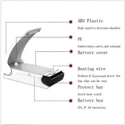 Портативный мини термоуплотнитель ближе ручной ИМПУЛЬСНЫЙ аппарат супер упаковщик пластиковый пакет