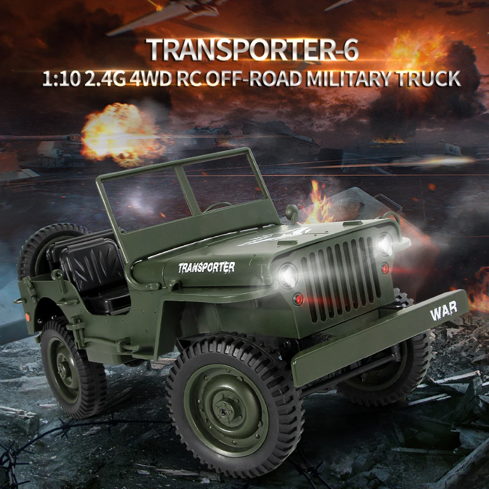 JJR/C Q65 Радиоуправляемый автомобиль игрушки для детей 1:10 2 4G 4WD внедорожник военный