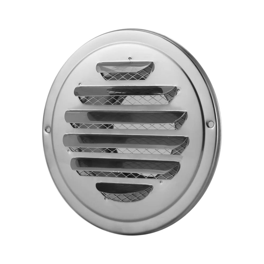 

1PC Stainless Steel Exterior Wall Air Vent Grille Round Ducting Ventilation Grilles