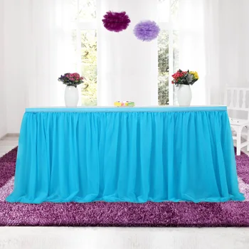 

6 Colors Table Skirt Tableware Cloth Wedding Tutu Tulle Table Skirt Baby Shower Party Home Decoration Table Skirting30