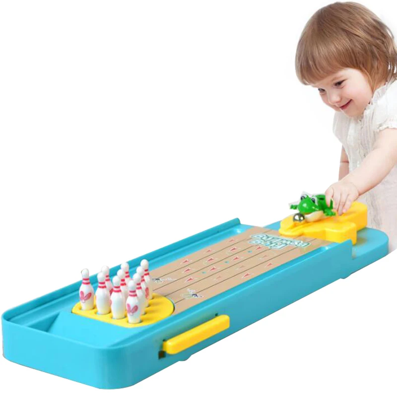 Kids Finger Catapult Frog Bowling Desktop Sports Educational Interactive Toys for Children Launch Pad Indoor Boy Games Toys Gift