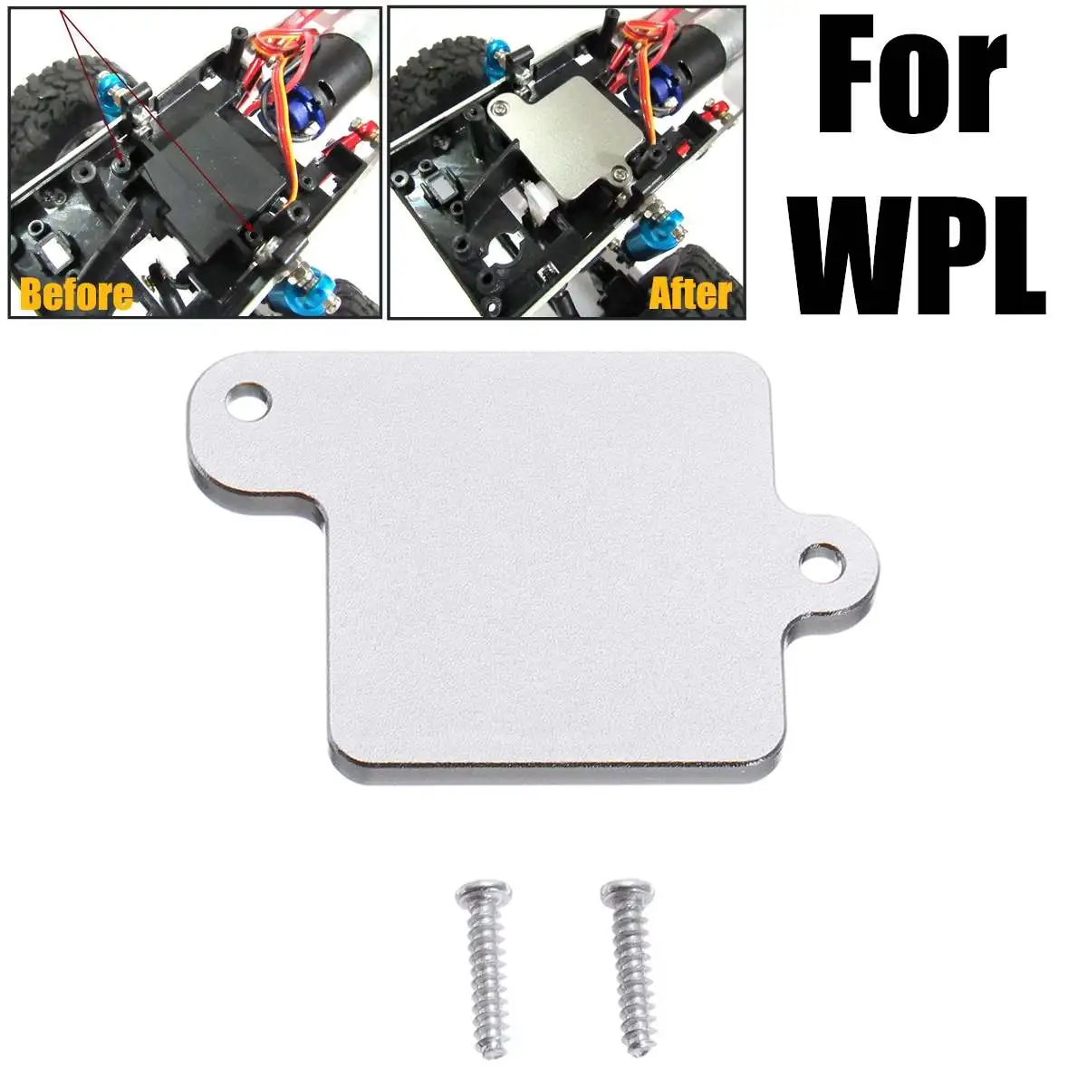 

1PCS Metal Steering Gear Fixing Sheet Replacement DIY Upgrade Screws Modified Model Toy For WPL Series Accessories Car Part