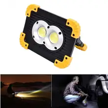20 Вт COB рабочий светильник прожектор Портативный поисковый светильник USB Перезаряжаемый аварийный светильник для палатки Светодиодный прожектор светильник с вращающейся ручкой
