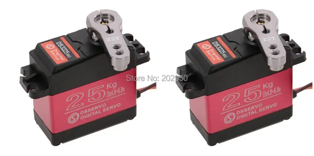 

2pcs DS3225 Update RC Servo 25KG Full Metal Gear Digital Servo Baja Servo Usual Waterproof Version For Baja Cars Boat Helicopter