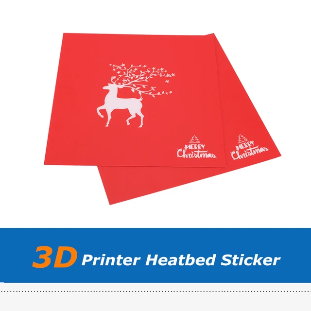 Best Offers Christmas Gift Red Color 220*220mm Heat Bed Paper Sticker Sheet For Wanhao Anet A8 A6 Ender-3 3D Printer Hotbed Parts 