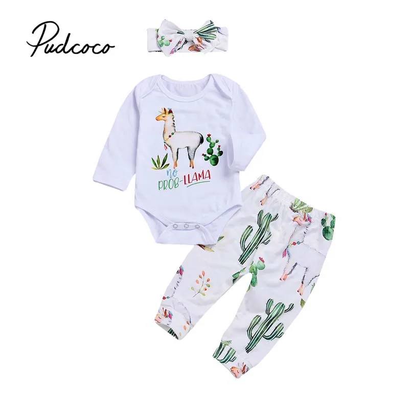 2PCS Cute Newborn Infant Baby Girl Clothes Floral T shirt Tops+Pants Outfits Set