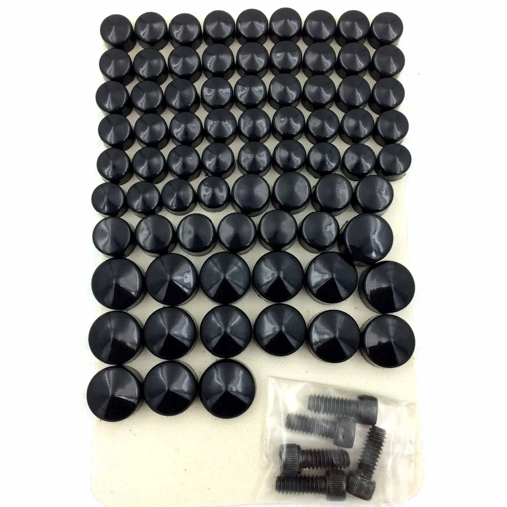 

Bolts Toppers Caps Set For 2007-2014 08 09 10 Harley Street Glide FLT and FLH ABS Plastic Motorcycle Accessories Black / Chrome