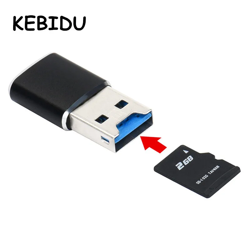 

KEBIDU Portable 5Gbps Mini USB 3.0 MicroSD TF OTG Micro Card Reader 128GB For TF Card Micro SD/SDXC/SDXC USB Card Adapter