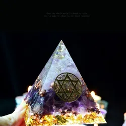 AURAREIKI Orgonite Energy Rune Amethyst Pyramid Augen Auger Energy Converter Home Decoration Resin Decorative Craft Jewelry AURAREIKI Orgonite Energy Rune Amethyst Pyramid Augen Auger Energy Converter Home Decoration Resin Decorative Craft Jewelry