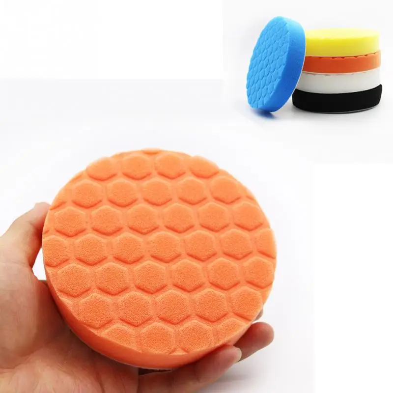 

5Pcs 2019 new hot Sponges Waves Plate Compound Car Polishing Tools Drill Adapter Polish Sponge Set Waxing Buffing Pad