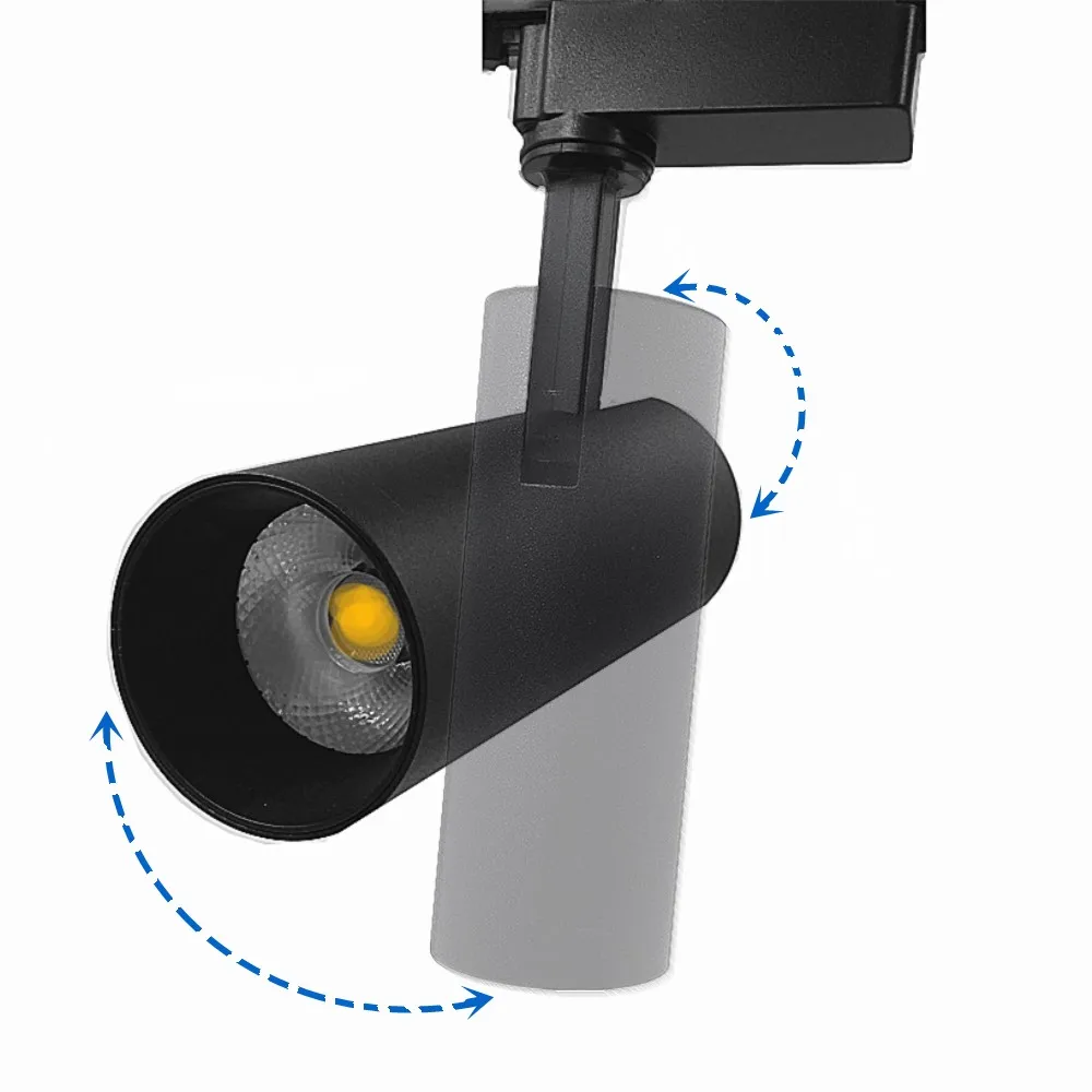 

10pcs/Lot 18W20W COB LED Track Light Bulb spot light Warm white 3000K 4000K 6500K LED Wall Rail Track Lighting Shell black