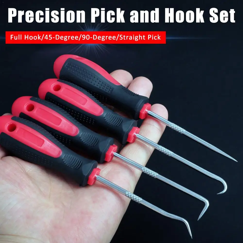 

4Pcs Mini Car Automotive Long Hook And Pick Set O-Ring Seal Remover Craft Hobby Auto Repair Maintenance Hardware Tools