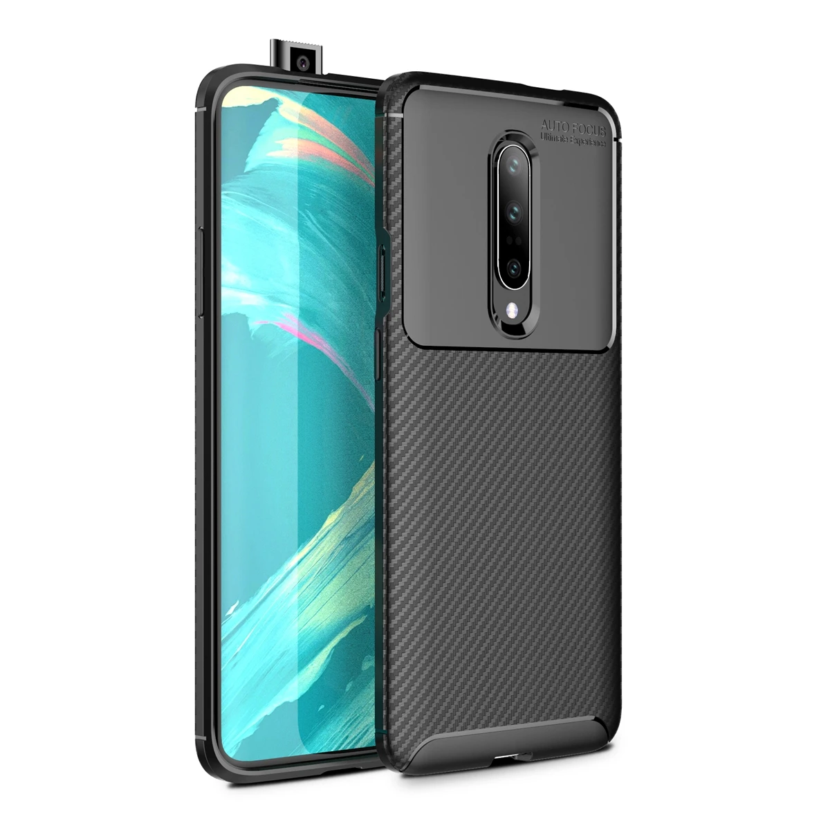 

For Oneplus 7 Pro Case Silicone Texture Carbon Fiber Slim Anti-Scratch Soft TPU Armor Cover For One Plus 7 Pro Case Shockproof