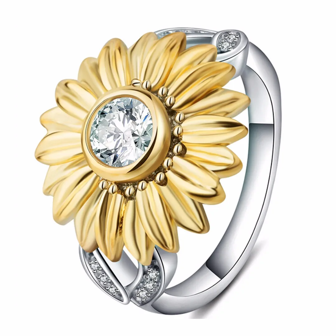 Shellhard Fashion Women Jewelry Accessories Silver Plated Sunflower