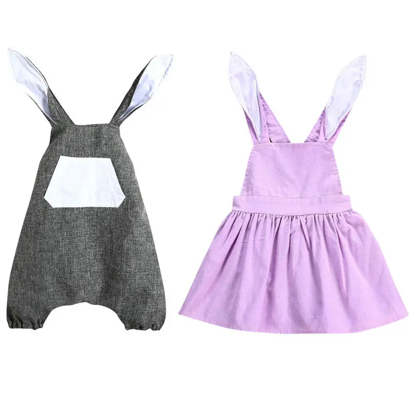 Kid Baby Girl Boy Rabbit Overalls Dress Jumpsuit Romper Outfit | Детская одежда и обувь
