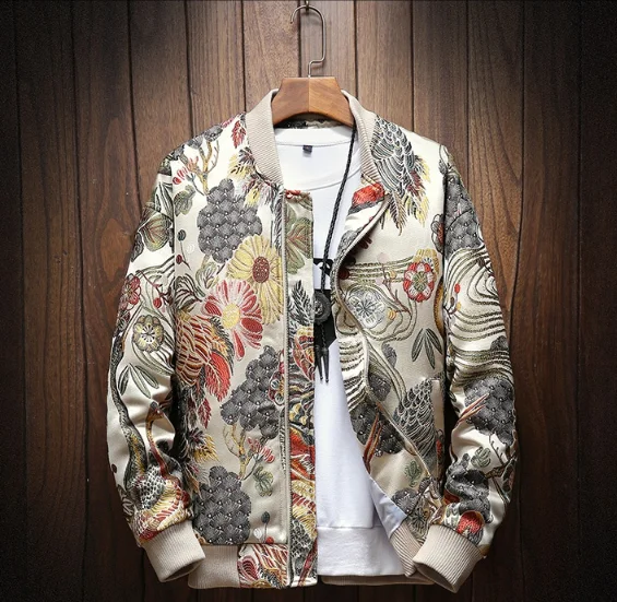 Japanese Embroidery Men Jacket Coat Man Hip Hop Streetwear Men Jacket Coat Bomber Jacket Men Clothes 2019 Sping New