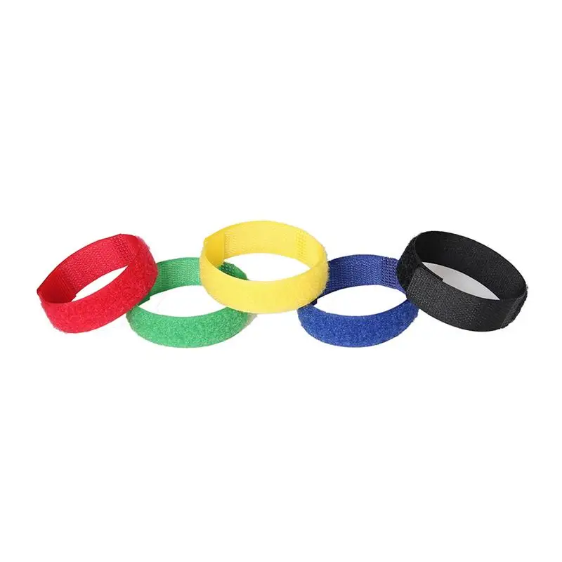 

Colorful Adhesive Fastener Cable 18*2cm Hook and Loop Magic Tape Cord Ties Tidy Straps Cord Ties PC TV Organizer