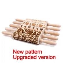 Стиль тиснение скалка для выпечки печенья лапши печенье, фондан, пирог тесто с гравировкой ролик дерево подарки 15 цветов