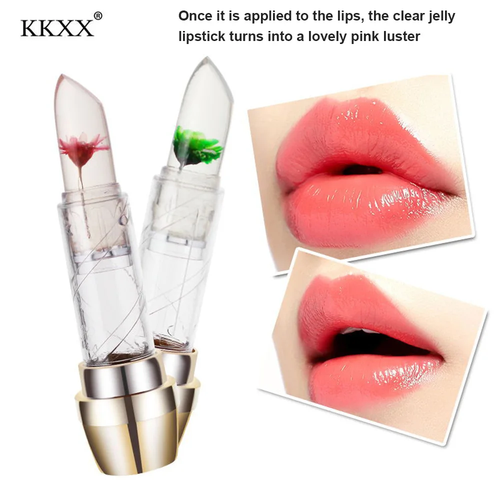 KKXX изменение температуры желе макияж увлажняющий бальзам для губ яркая Цветочная помада Волшебный Цвет Питательный бальзам для губ Косметика для ухода