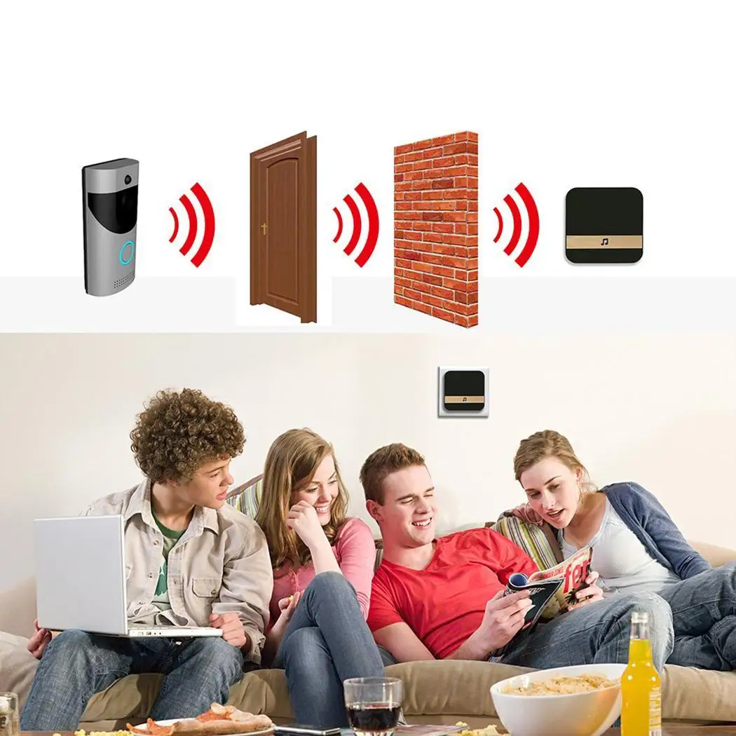 

Home Alarm Smart Wifi Wireless Video Intercom B30 Doorbell(battery not included) Doorbell smart doorbell Support