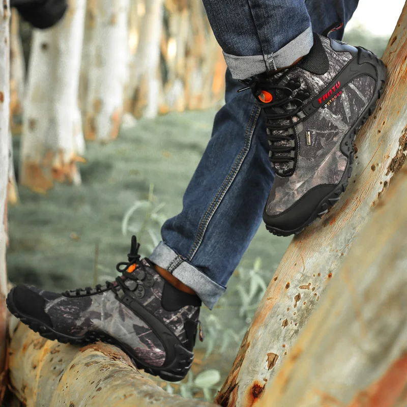 

Spring Autumn Mens Sports Waterproof Camouflage High Shoes Outdoor Non-slip Hunting Hiking Camp Climbing Training Tactical Boots