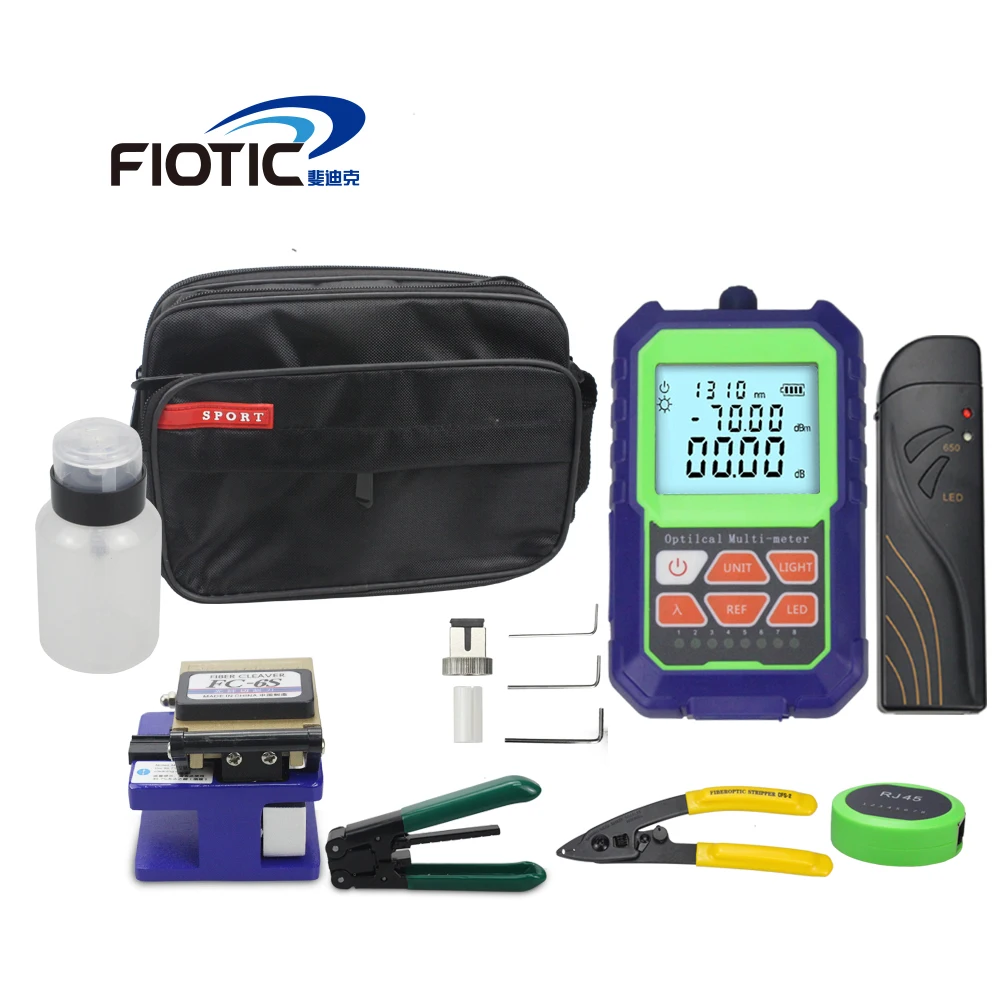 

Fiber optic FTTH Tool Kit Fiber Cleaver FC6S mini Optical Power Meter Visual Fault Locator 5MW 15MW Wire stripper miller clamp
