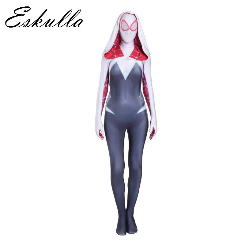 

Halloween Cosplay Costume Gwen Spiderman Female Spiderman Spandex Lycra Zentay Spiderman Costume Female Spider Set Anti-venom
