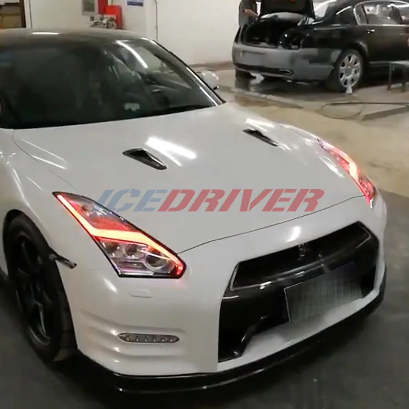 

Icedriver for Nissan GT-R GTR DRL RGB multicolor LED boards daytime running lights Red Blue Demon Eye lighting bulbs cool lights