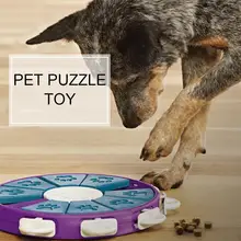 Игрушка-головоломка для кормления собак устройство для медленного кормления анти-удушье ABS миска для еды диск для обучения собаки кошки интерактивная игрушка для домашних животных