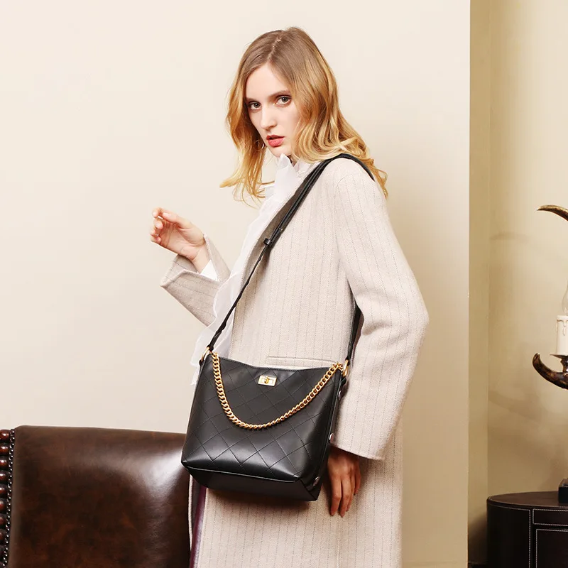 

COZMOZ Genuine Leather bag women's bag 2019 fashion women crossbody bag female cowhide tote hand bags ladies cow leather handbag