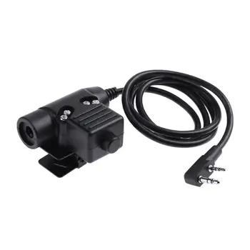 

Alloet 80cm K-Type U94 PTT Military Adapter PTT Z113 For Walkie Talkie Kenwood TYT F8 For BAOFENG 5R Radio