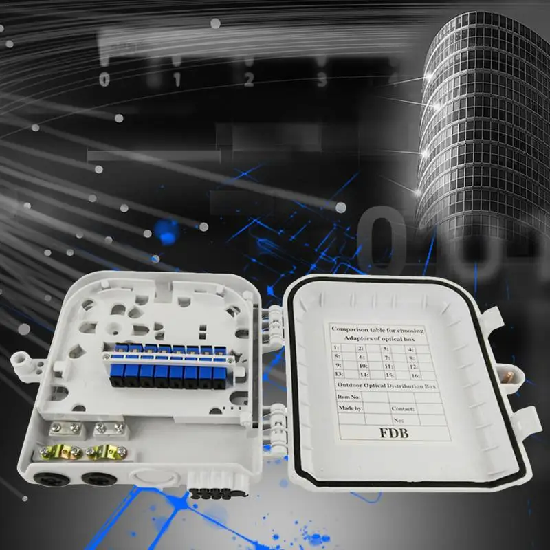 

Core Fiber Optic Termination Box 8-Core Optical Fiber Cable Distribution Box Fiber Optic Cable Terminal For Outdoor Indoor Use