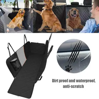 

Car Backseat Cover Rear Row Pad Waterproof Pet Seat Cover For Back Seat With Mesh Window Anti-scratch Anti-slip Pet Seat Cover