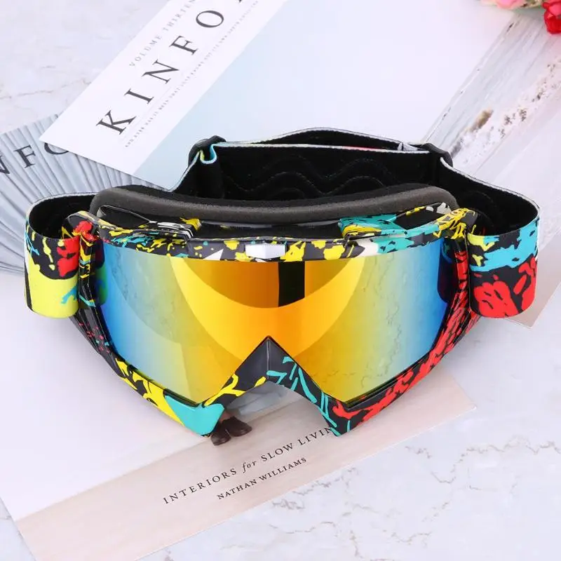 تزلج نظارات الرجال النساء على الجليد نظارات نظارات التزلج مكافحة الضباب فوق البنفسجية حماية الثلوج التزلج نظارات مكافحة الضباب قناع للتزلج