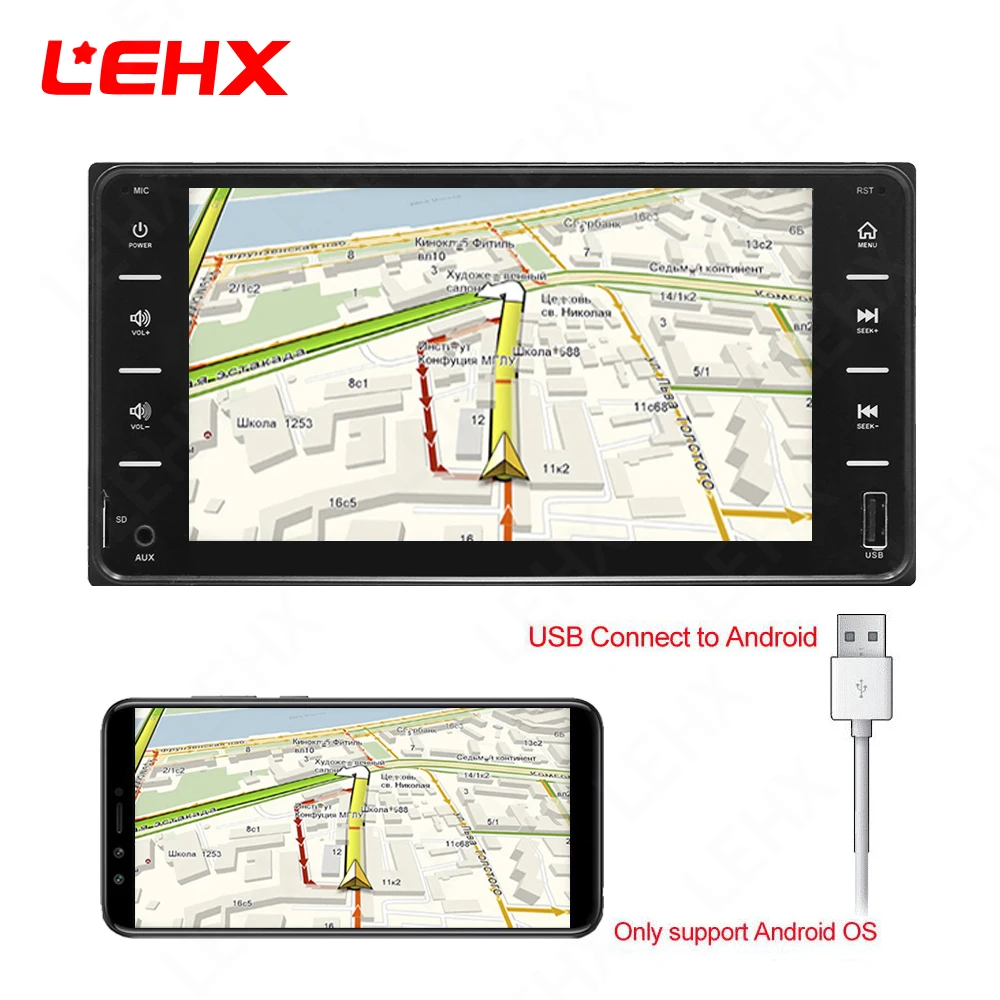 LEHX автомобильный радиоприемник mp5 плеер 7 дюймов 2din USB MP3 MP4 MP5 для Toyota Camry/Vios/Corolla/wish/Altis/Поддержка зеркального соединения Android 8,0