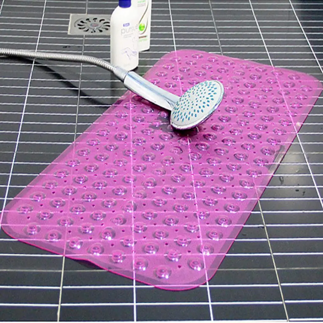 Durable Square Non-slip Transparent Mat Bathroom Home Green Blue Purple White 0.55kg | Дом и сад