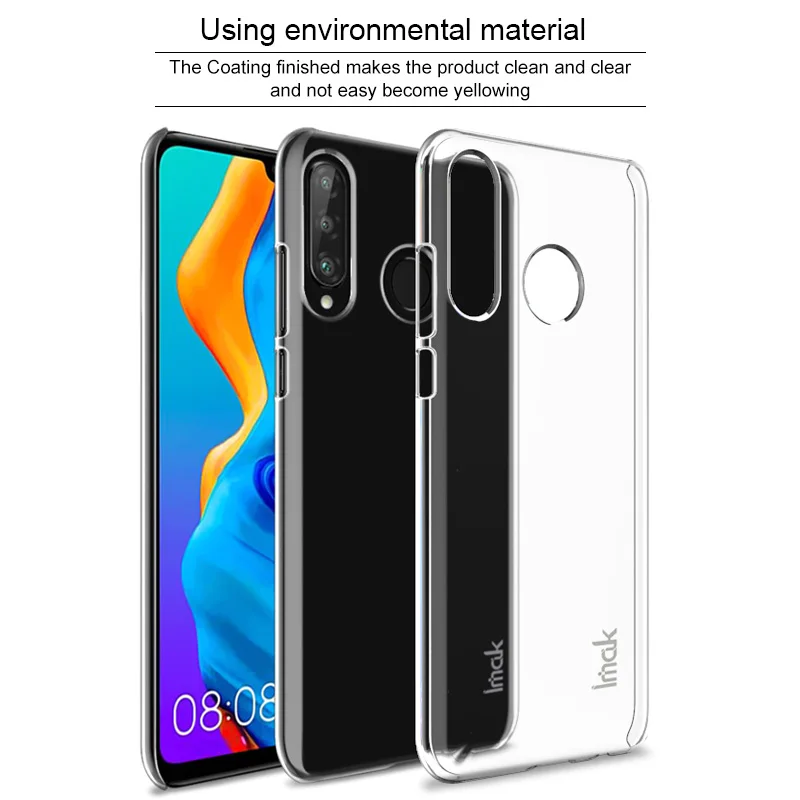 Чехол для Huawei Nova 4E чехол P30 Lite жесткие пластиковые чехлы телефонов прозрачная
