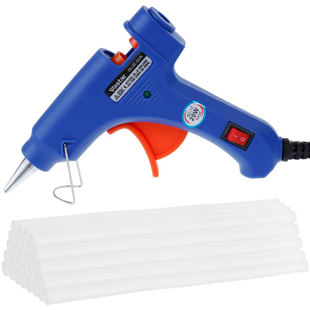 Hot Melt Glue Gun with 2Pcs/10 Pcs/30pcs 7mm*200mm Glue Stick