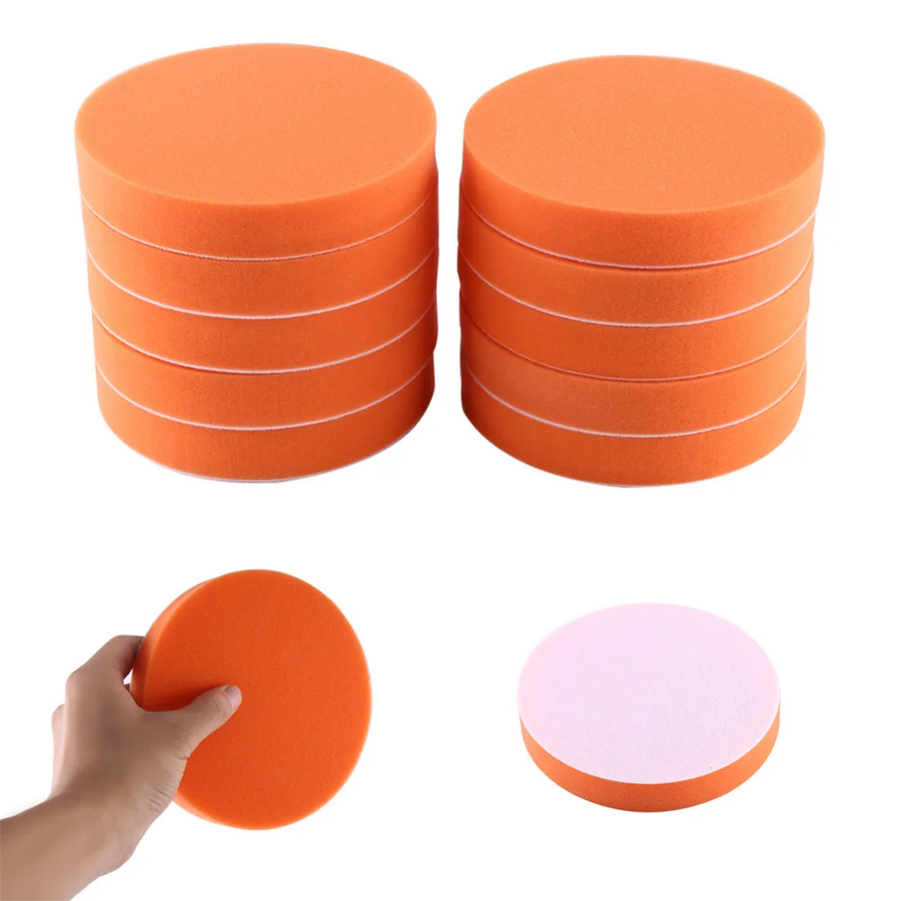 

10Pcs car polishing pad 150mm Buffing Polishing Sponge Pads Kit Car Polisher Buffer Waxing Pad Drill Set M10 Adapter 6 inch