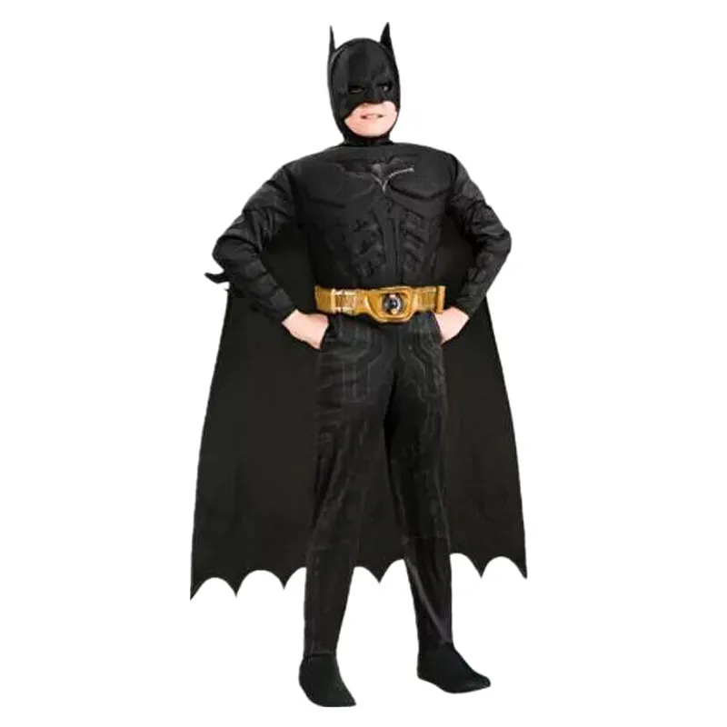 

Children's Luxury Muscle Dark Knight Batman Children's Halloween Party Costume Ball Boy Super Hero Carnival Cosplay Costume