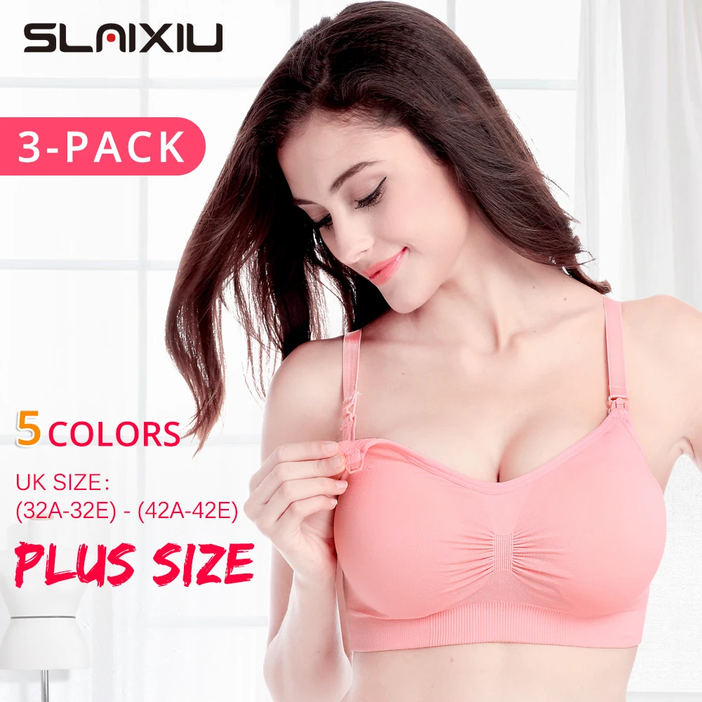 

3-PACK Cotton Maternity Nursing Bra for feeding Pregnant Breastfeeding Pregnancy Women Sleeping Bras