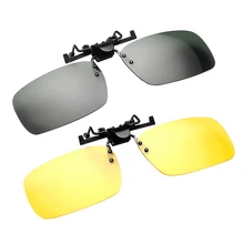 2 шт унисекс поляризованные очки ночного видения для вождения солнцезащитные очки es клип vision очки простое стекло для ПК зажим для мужчин и женщин драйвер