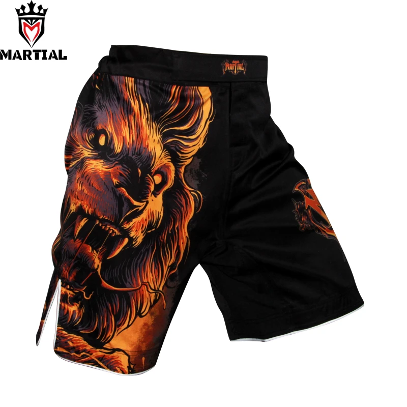 Pantalones cortos de bjj, diseño Original de Hear me roar, elásticos de vías, MMA|Pantalones boxeo| - AliExpress