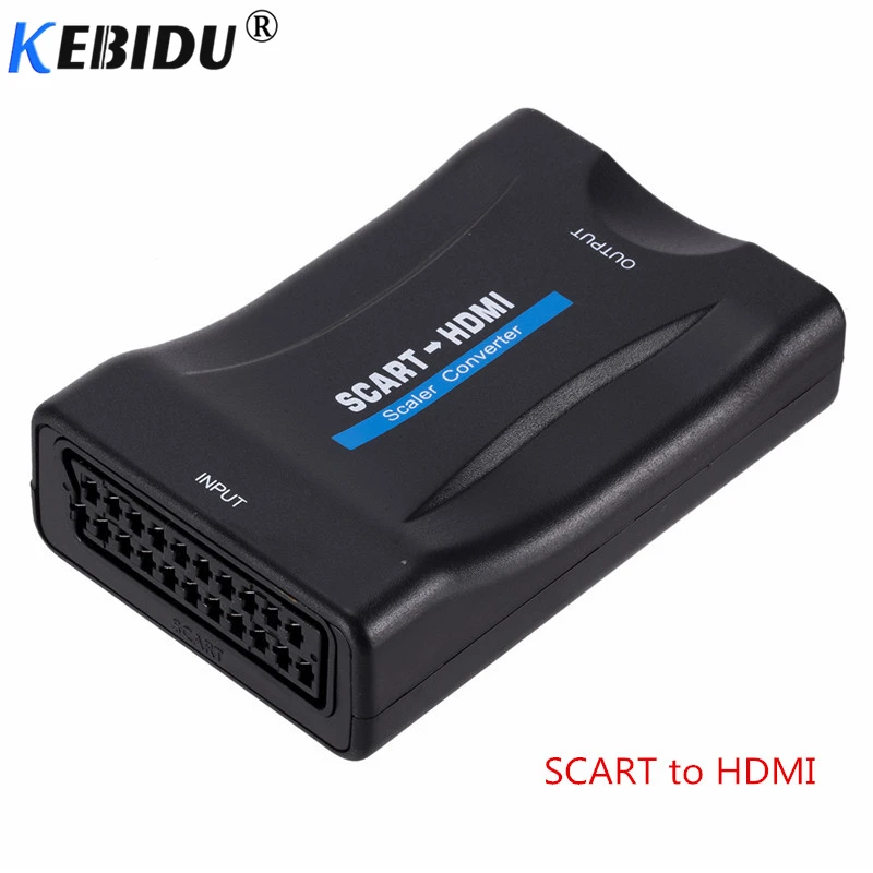 Kebidu 1080P Scart в HDMI конвертер аудио видео адаптер HDMI в SCART для HD tv Sky Box STB для смартфона HD tv DVD новейший