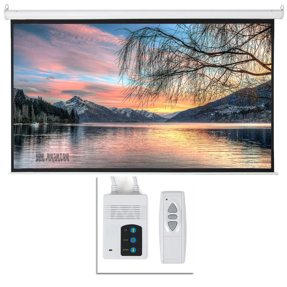 Leadzm 92 &quot16:9 80&quot x 45 &quotсмотровая площадка моторизованный проектор экран с пультом