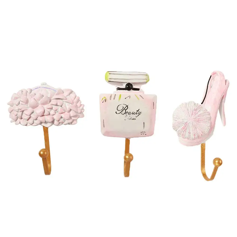 

3pcs Decorative Resin Wall Hooks Coat Hanger In Shape Of Bottle Door Robe Rack Delicate Pendants For Bedroom Living Room